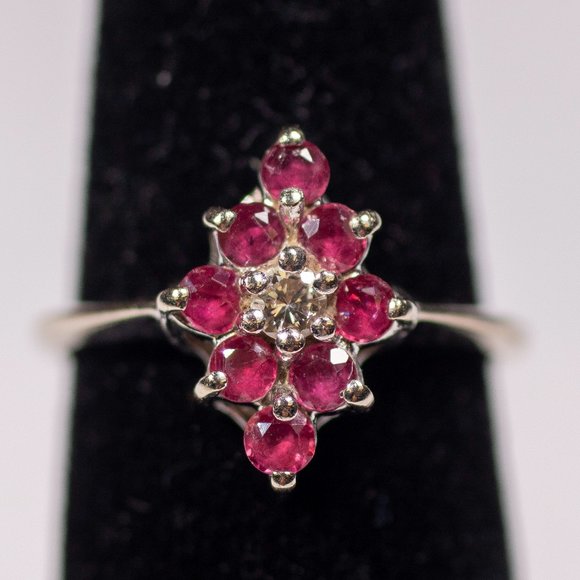 14k wg ruby w/diamond accents